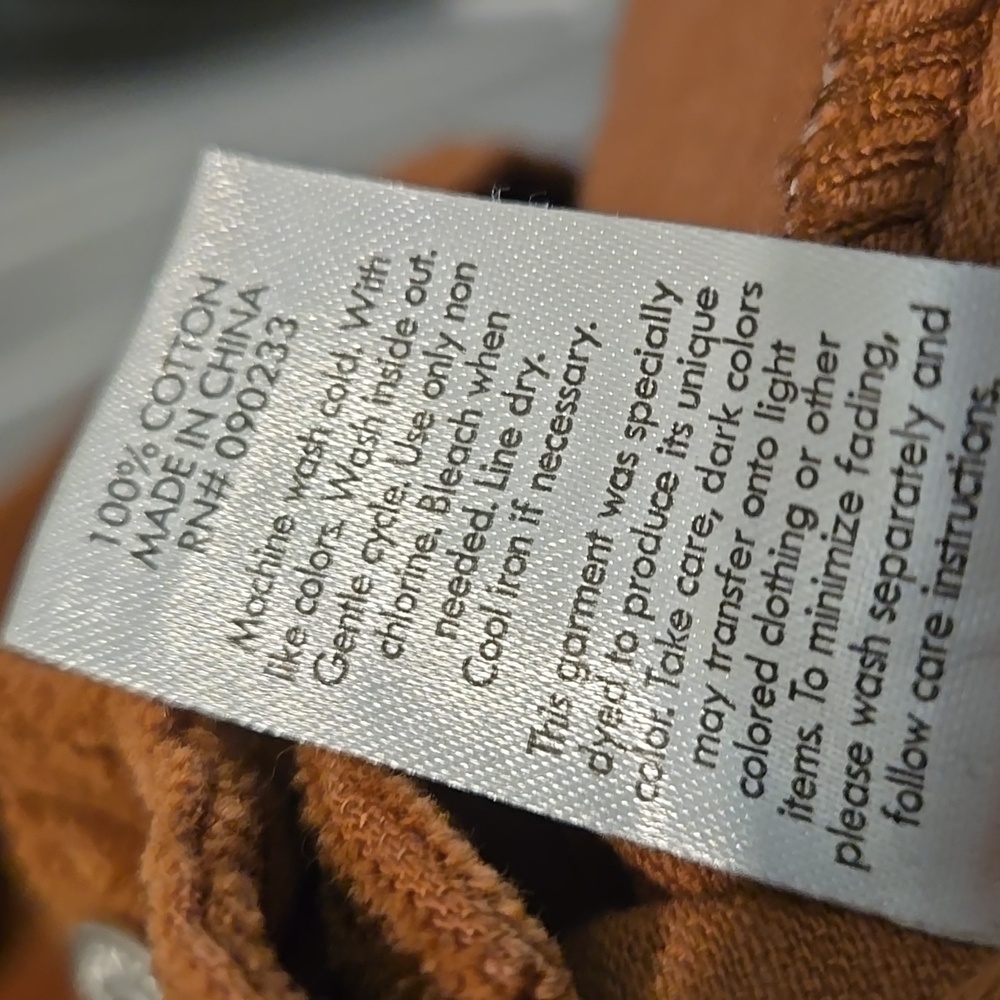 PACSUN Los Angeles Wide Wale Corduroy Jean Jacket Rust Brown Womens S EUC - Picture 3 of 9
